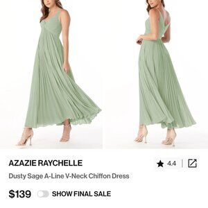 Azazie Raychelle Dress in Dusty Sage